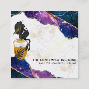 *~* Galaxy Mermaid Moon Mystic Agate Business Card