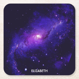 Galaxy Milky Way Galaxy Astronomy Science Square Paper Coaster