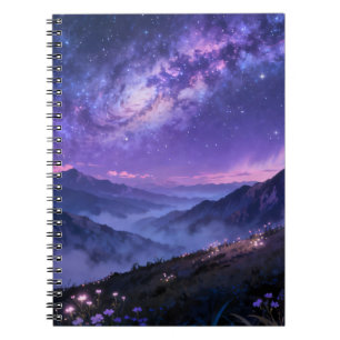 Galaxy Mountain Spiral Notebook