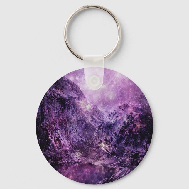 Galaxy Mountains Key Ring (Front)