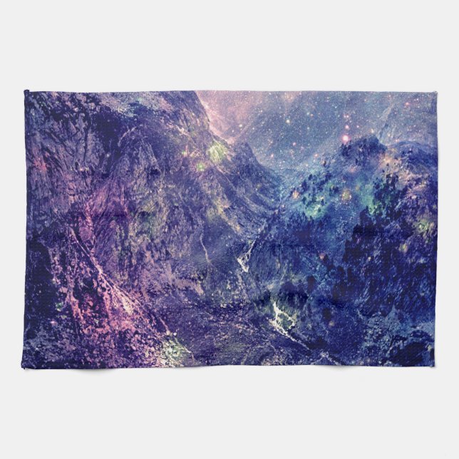 Galaxy Mountains Tea Towel (Horizontal)