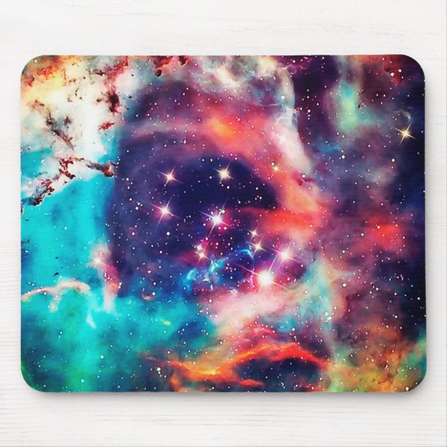 Galaxy Mouse Pad, Colourful Mat (Front)