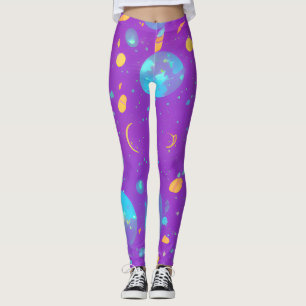 Galaxy nebula art leggings