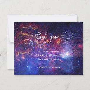 Galaxy Nebula Funeral Bereavement Thank You Card