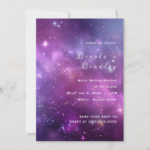 Galaxy Nebula Night Sky Wedding Invitation
