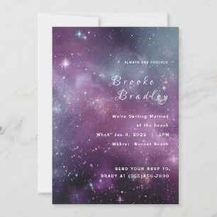 Galaxy Nebula Night Sky Wedding Invitation