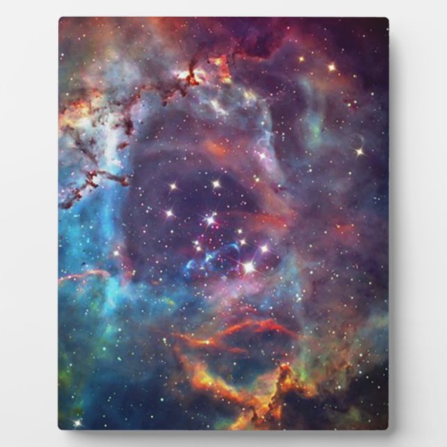 Galaxy Nebula space image. Plaque (Front)