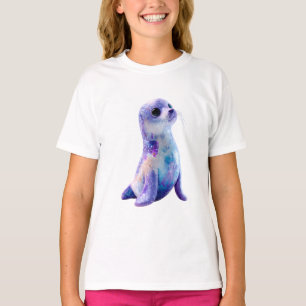 Galaxy Nebula Space Seal Kids T-Shirt