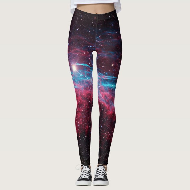 Galaxy Nebula Stars Leggings (Front)