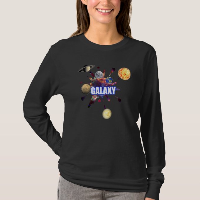 Galaxy Nerd Space Planet Universe Astro T-Shirt (Front)