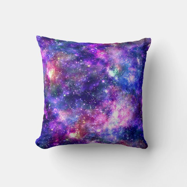 Galaxy Night Print Cosmic Design Cushion (Front)