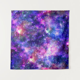 Galaxy Night Print Cosmic Design Tapestry