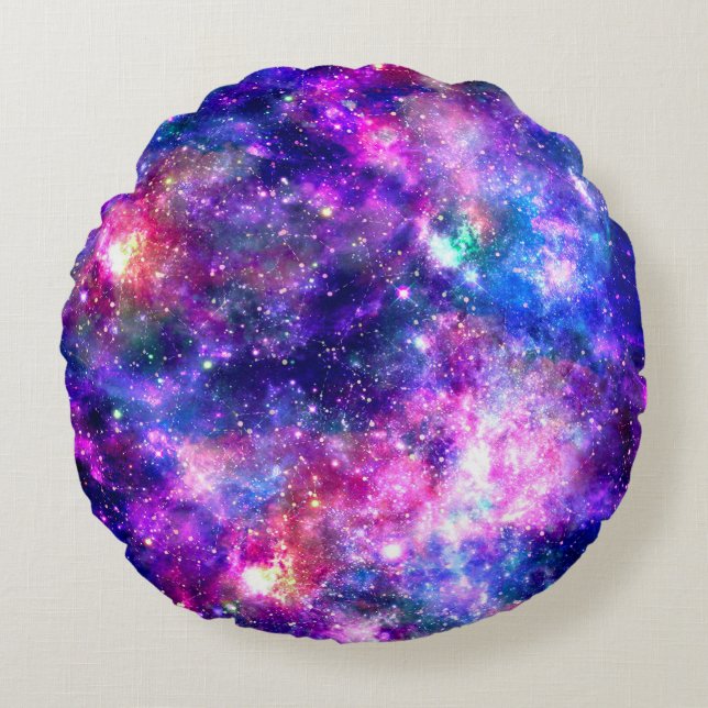 Galaxy Night Round Cushion (Front)