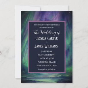 Galaxy Northern Lights Outer Celestial Stars Invitation