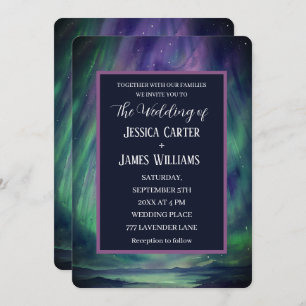 Galaxy Northern Lights Outer Celestial Stars Invitation