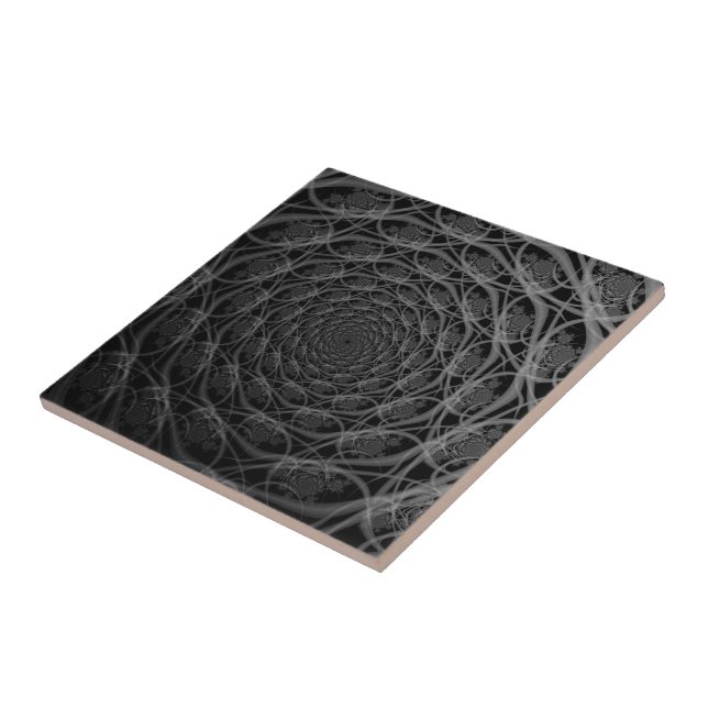 Galaxy of Filaments in Black and White tile (Side)