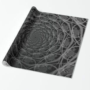 Galaxy of Filaments in Black and White Wrapping Paper