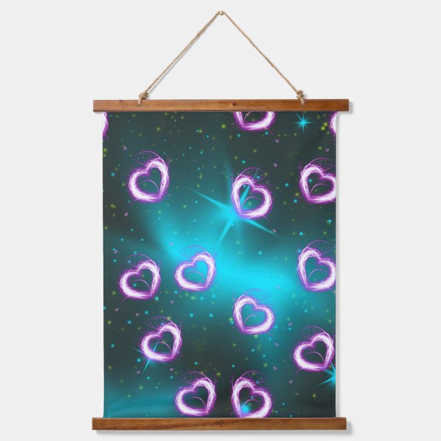 Galaxy of heart hanging tapestry (Front)
