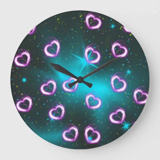 Galaxy of heart large clock (Front)
