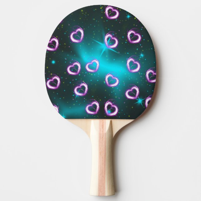 Galaxy of heart ping pong paddle (Front)