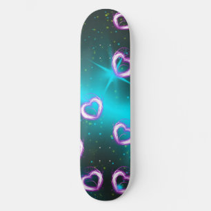 Galaxy of heart skateboard