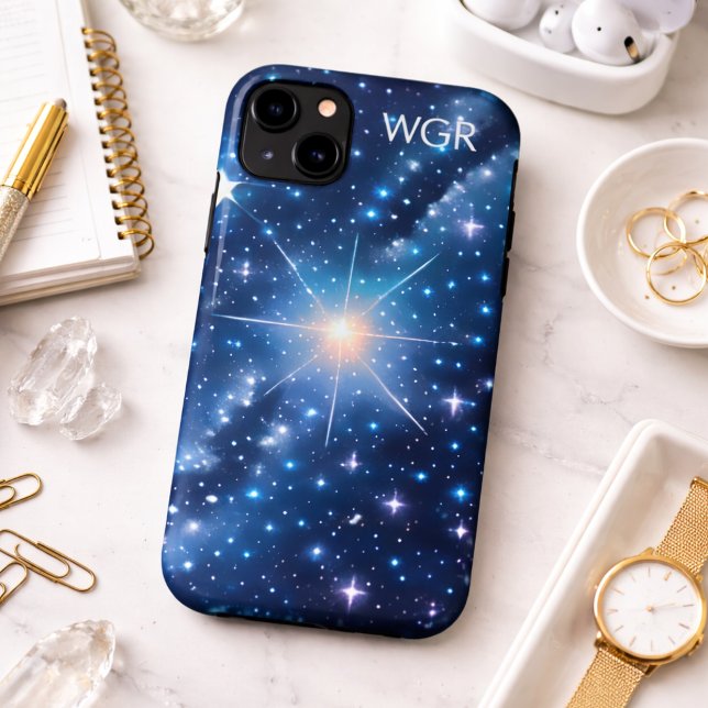 Galaxy of Stars in Space Monogram  Case-Mate iPhone Case (Creator Uploaded)