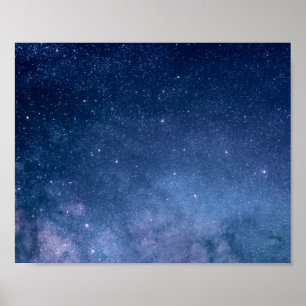 Galaxy of Twinkling Stars in Colorful Night Sky Poster