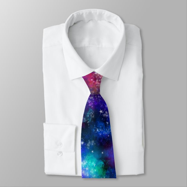 Galaxy Outer Space Nebula Tie (Tied)