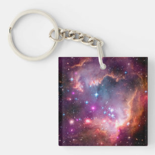 Galaxy Outer Space Stars Interstellar Nebula Key Ring