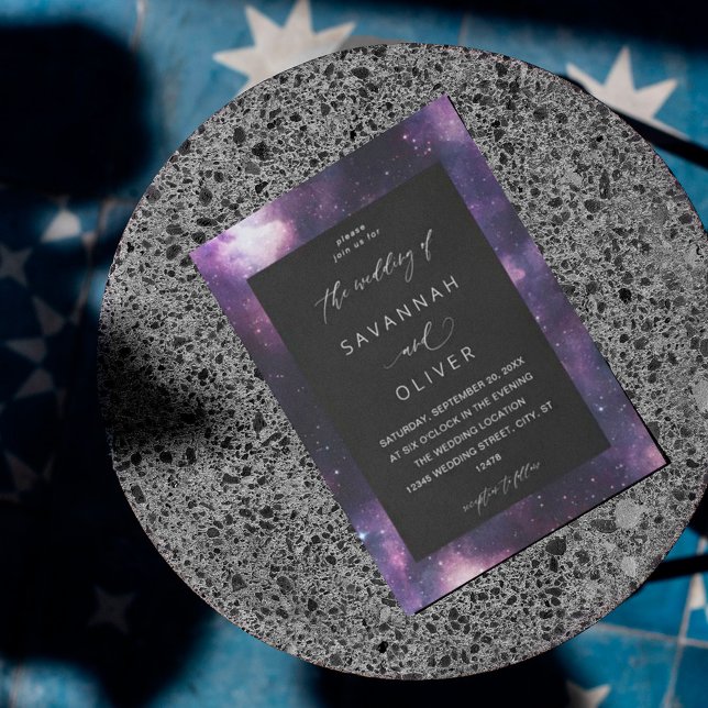 Galaxy Outer Space Wedding Invitation (Creator Uploaded)
