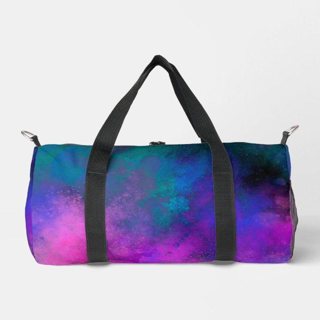 Galaxy Paint Splatter effect  Duffle Bag (Front)