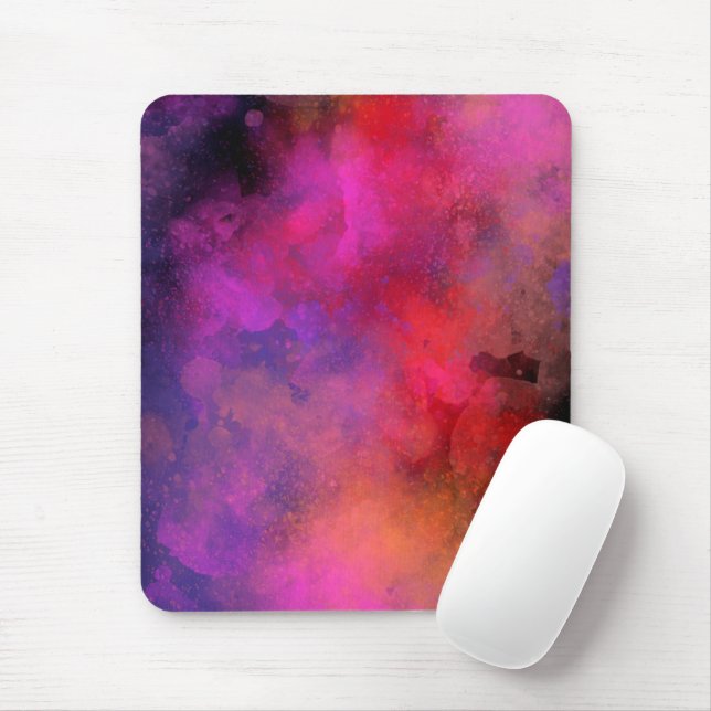 Galaxy Paint Splatter effect Mouse Mat (With Mouse)