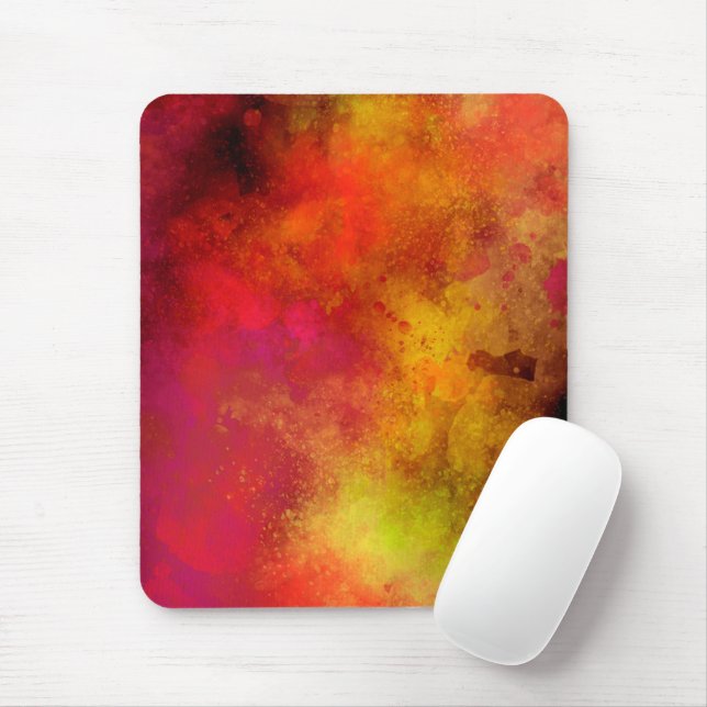 Galaxy Paint Splatter effect Mouse Mat (With Mouse)