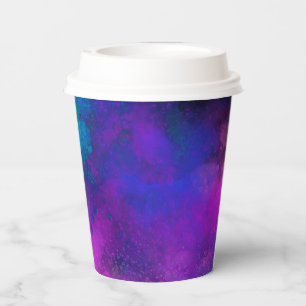 Galaxy Paint Splatter effect Multicoloured Paper Cups
