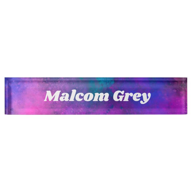 Galaxy Paint Splatter effect  Nameplate (Front)