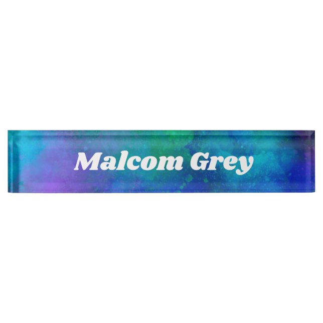 Galaxy Paint Splatter effect  Nameplate (Front)