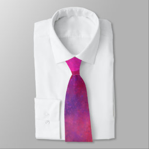 Galaxy Paint Splatter effect Pink & Purple  Tie