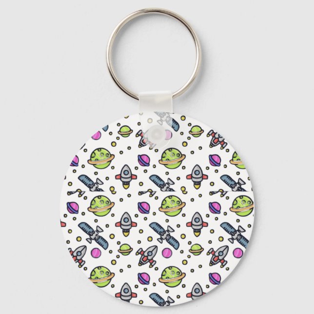 Galaxy pattern design keychain (Front)