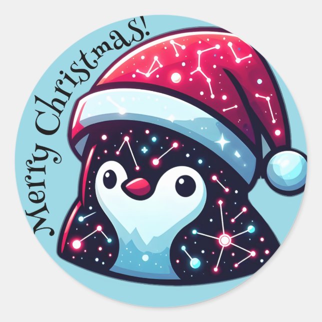 Galaxy Penguin Stickers | Space-Themed  (Front)