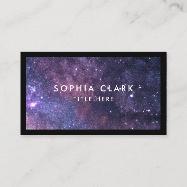 Galaxy Personalised Luxury Modern Elegant Business Card (Front)