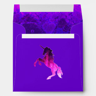 Galaxy pink beautiful unicorn sparkly image envelope