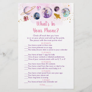 Galaxy Pink Gold Space What's In Your Phone Game