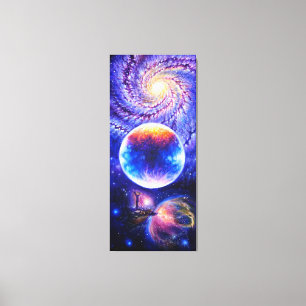 Galaxy planet and nebula canvas print