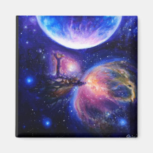 Galaxy planet and nebula magnet