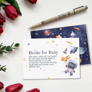 Galaxy Planet Baby Shower Book Request Enclosure Card