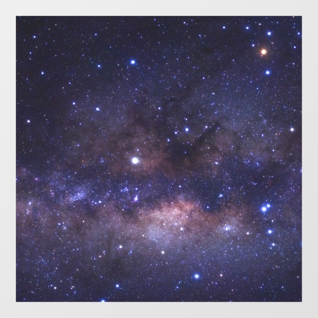 Galaxy Planet Red Blue Colourful Space Stars in Sk Window Cling (Sheet)