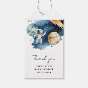 Galaxy Planets Countdown Baby Shower Gift Tags
