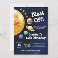 Galaxy Planets Solar System Outer Space Birthday