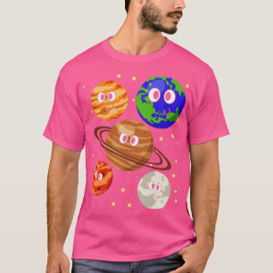Galaxy Planets Space Science Astronomy Cute Planet T-Shirt