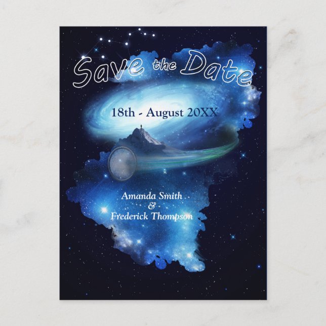 Galaxy Portal Save the Dates Announcement Postcard (Front)